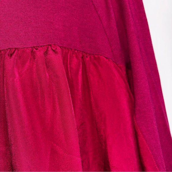 Melissa McCarthyxSeven7 Women’s Large Tunic Top Cowl Neck Red Modal Long Sleeve - Picture 10 of 11